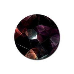 Crystals background designluxury Rubber Round Coaster (4 pack)