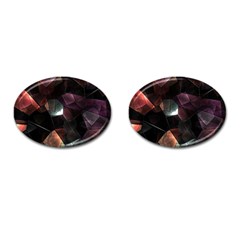 Crystals background designluxury Cufflinks (Oval)