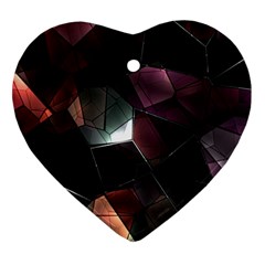 Crystals background designluxury Heart Ornament (Two Sides)