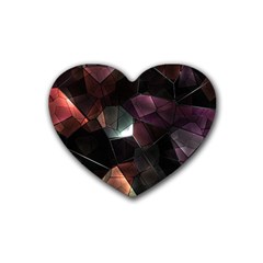 Crystals background designluxury Rubber Coaster (Heart)