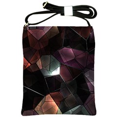 Crystals Background Designluxury Shoulder Sling Bag by Jancukart