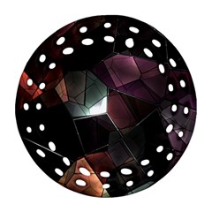 Crystals background designluxury Round Filigree Ornament (Two Sides)