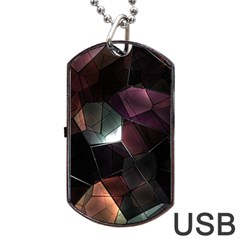 Crystals background designluxury Dog Tag USB Flash (One Side)