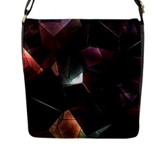 Crystals background designluxury Flap Closure Messenger Bag (L)