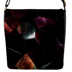Crystals background designluxury Flap Closure Messenger Bag (S)