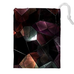 Crystals Background Designluxury Drawstring Pouch (4xl) by Jancukart