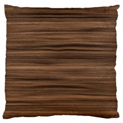 Texture Wood,dark Large Flano Cushion Case (one Side) by nate14shop