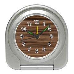 Texture Wood,dark Travel Alarm Clock