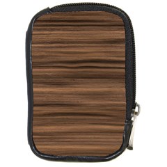 Texture Wood,dark Compact Camera Leather Case by nate14shop