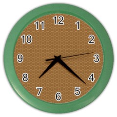 Template-wood Design Color Wall Clock by nateshop