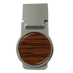 Texture-dark Wood Money Clips (round)  by nateshop