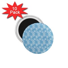 Snowflakes, White Blue 1 75  Magnets (10 Pack)  by nateshop