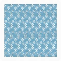 Snowflakes, White Blue Medium Glasses Cloth