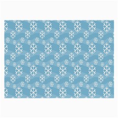 Snowflakes, White Blue Large Glasses Cloth