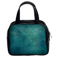 Dark Green Abstract Classic Handbag (Two Sides)