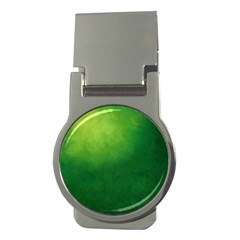 Light Green Abstract Money Clips (Round) 