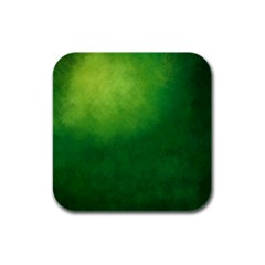 Light Green Abstract Rubber Square Coaster (4 Pack) by nateshop