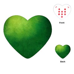 Light Green Abstract Playing Cards Single Design (Heart)