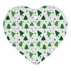 Christmas-trees Heart Ornament (two Sides) by nateshop