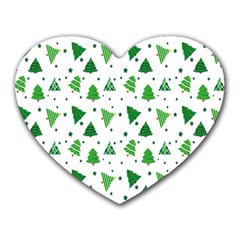 Christmas-trees Heart Mousepads by nateshop