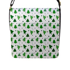 Christmas-trees Flap Closure Messenger Bag (l) by nateshop