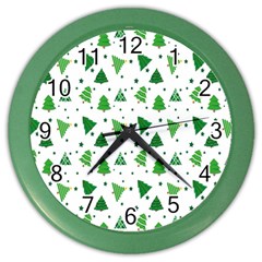 Christmas-trees Color Wall Clock by nateshop