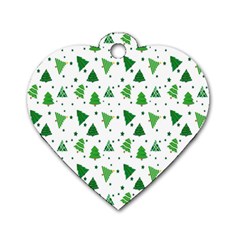 Christmas-trees Dog Tag Heart (one Side) by nateshop