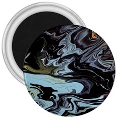 Abstract Painting Black 3  Magnets by nateshop