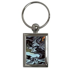 Abstract Painting Black Key Chain (rectangle) by nateshop