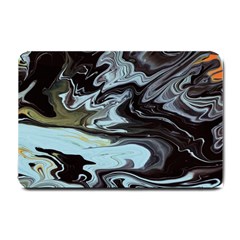 Abstract Painting Black Small Doormat  by nateshop