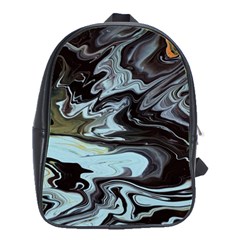 Abstract Painting Black School Bag (large) by nateshop