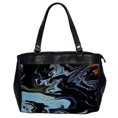 Abstract Painting Black Oversize Office Handbag