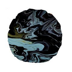 Abstract Painting Black Standard 15  Premium Round Cushions