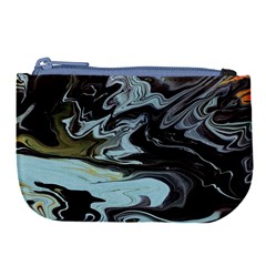 Abstract Painting Black Large Coin Purse by nateshop