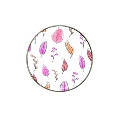 Leaves-pink Hat Clip Ball Marker by nateshop