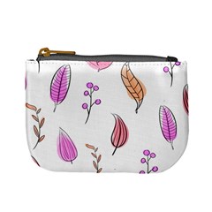 Leaves-pink Mini Coin Purse