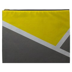 Pattern Yellow And Gray Cosmetic Bag (xxxl) by nateshop