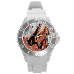 Paint Round Plastic Sport Watch (l) by nateshop