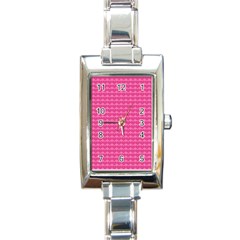 Abstract-pink Love Rectangle Italian Charm Watch by nateshop