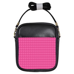 Abstract-pink Love Girls Sling Bag by nateshop