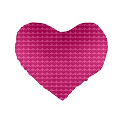 Abstract-pink Love Standard 16  Premium Flano Heart Shape Cushions