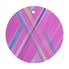 Background Abstrac Pink Round Ornament (two Sides) by nateshop