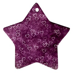 Background Purple Love Ornament (star) by nateshop