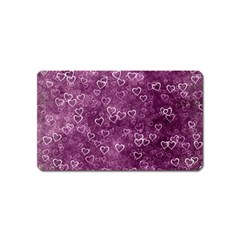 Background Purple Love Magnet (name Card) by nateshop