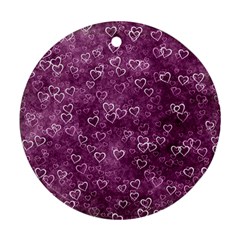 Background Purple Love Ornament (round) by nateshop