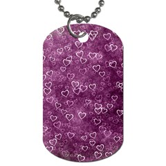 Background Purple Love Dog Tag (two Sides) by nateshop