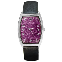 Background Purple Love Barrel Style Metal Watch by nateshop