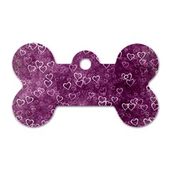Background Purple Love Dog Tag Bone (one Side) by nateshop