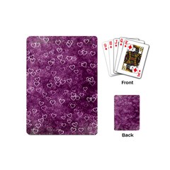 Background Purple Love Playing Cards Single Design (mini)