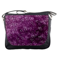 Background Purple Love Messenger Bag